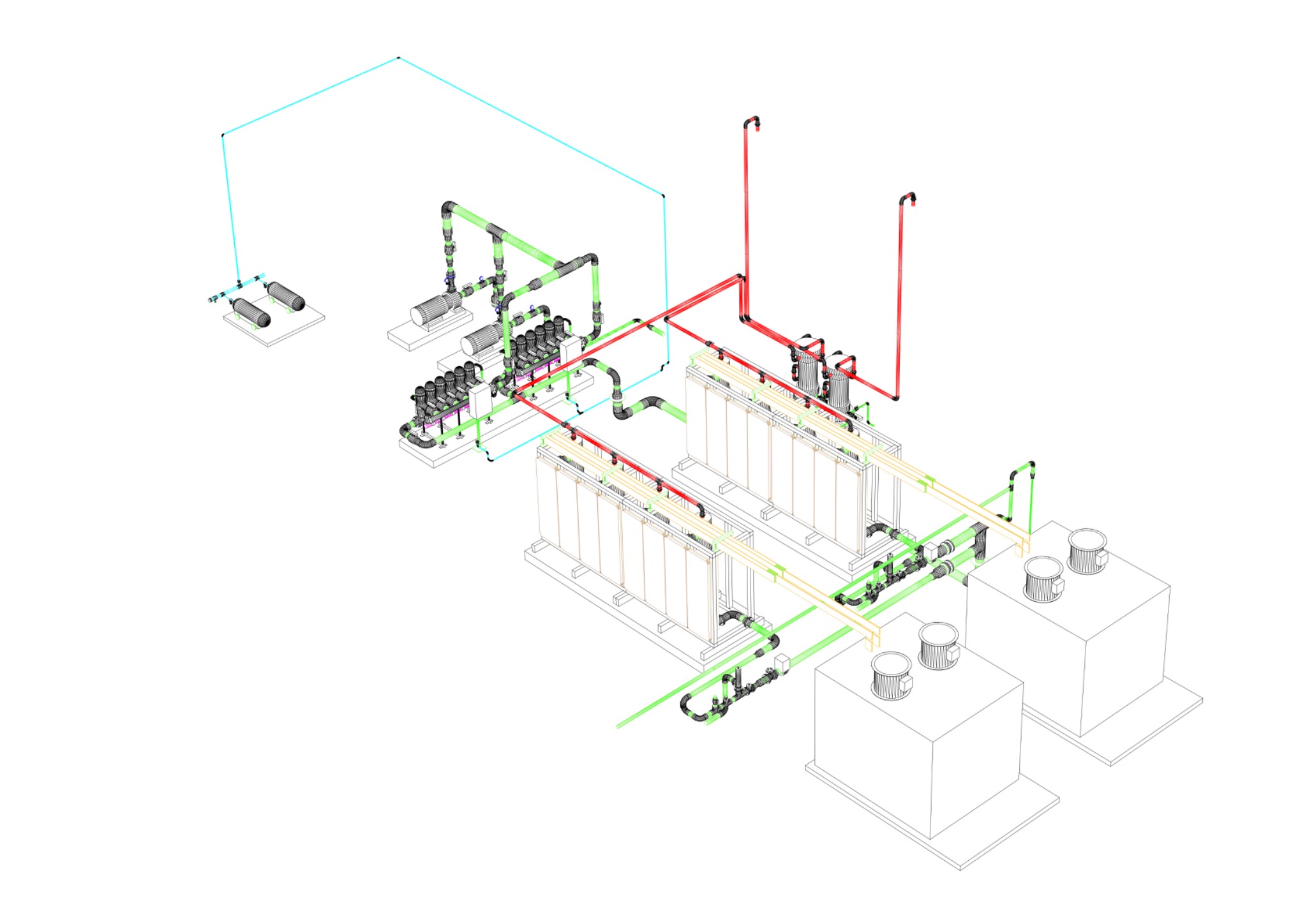 Three-dimensional process plant model