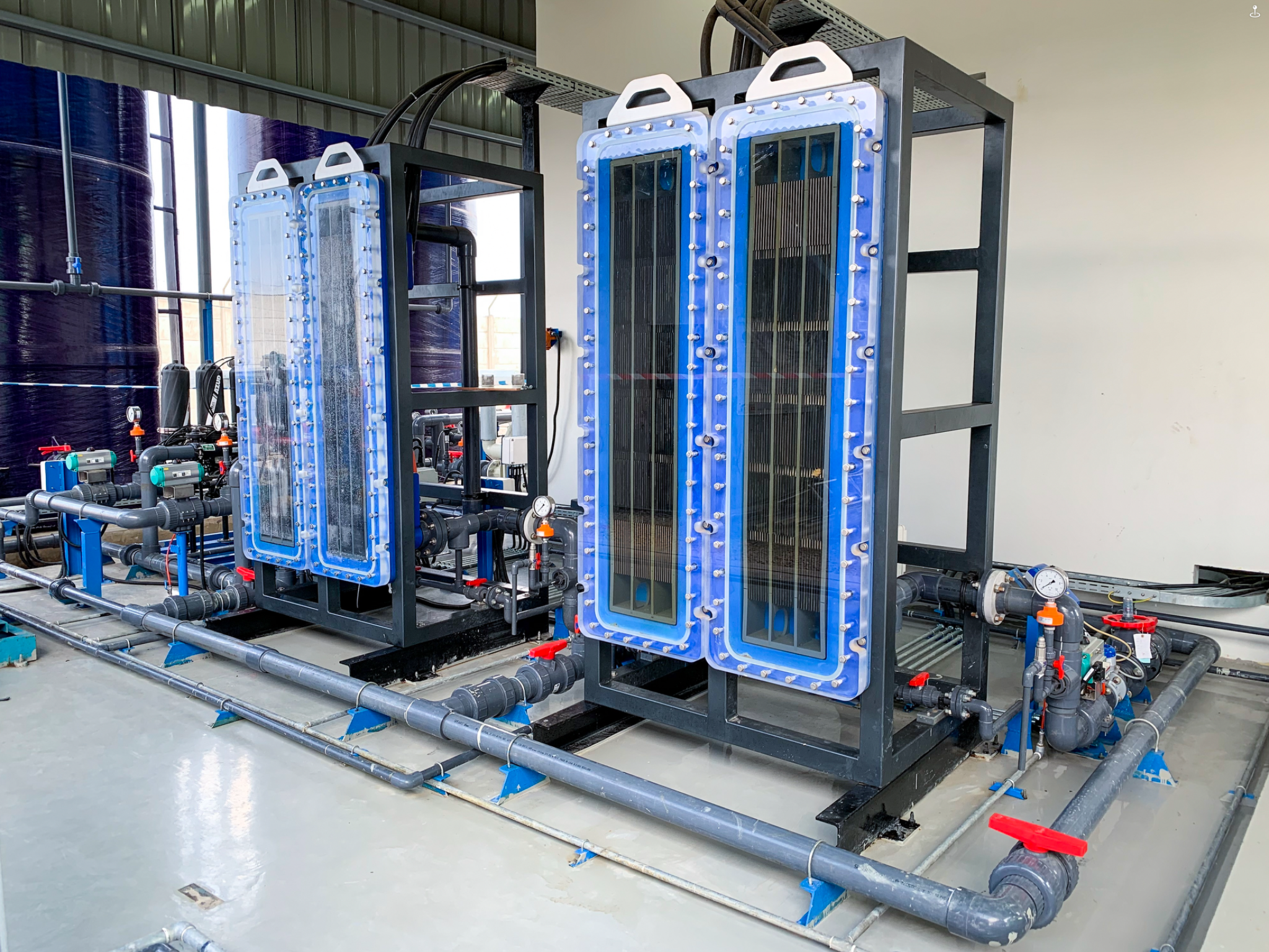 Large industrial electrochlorination installation
